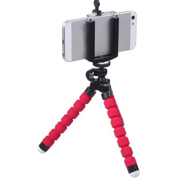 Octopus tripod voor alle telefoons - Telefoon houder - Statief voor algemeen gebruik - Rood - Mangry