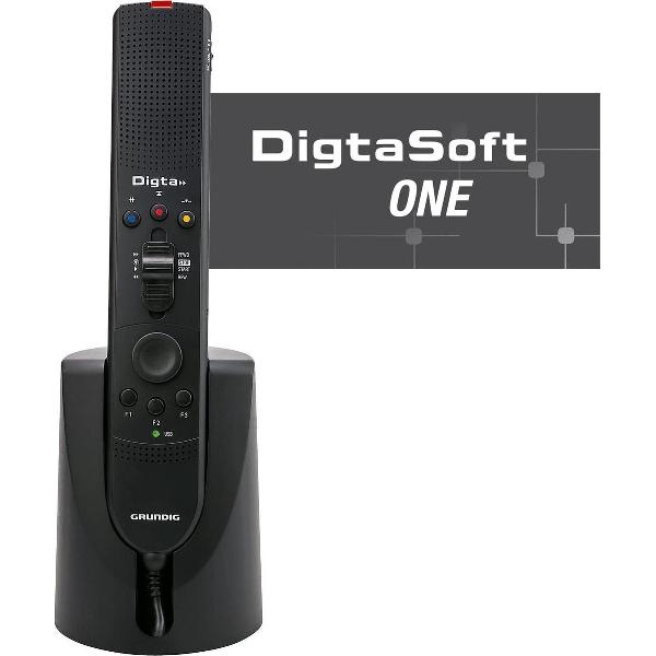 Grundig Digta SoniceMic II met DigtaSoft One, Dicteermicrofoon met Docking station, Muis en schakelaar