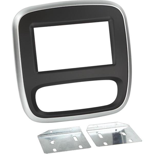 2-DIN Paneel Opel Vivaro (X82) - Renault Trafic (E82-F82) 2014-2018 Kleur: Zwart Zilver