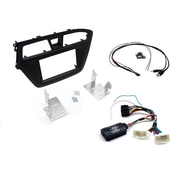 2-DIN KIT Hyundai i20 2014- Zwart