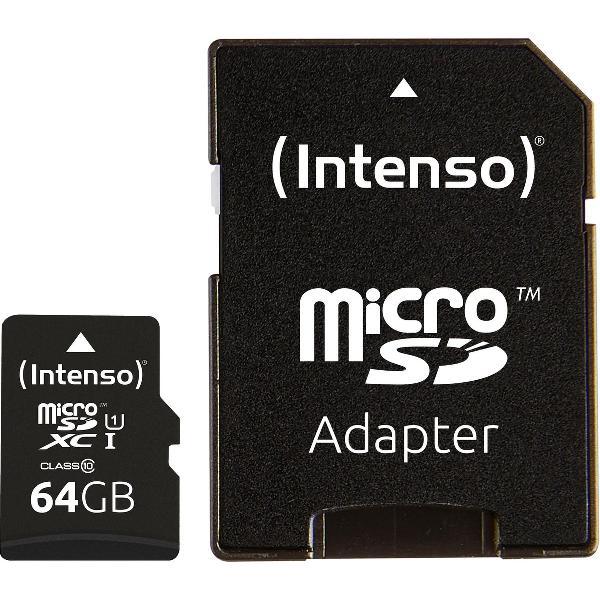 SD Micro SD Card 64GB Intenso SD-HC UHS-I Professional