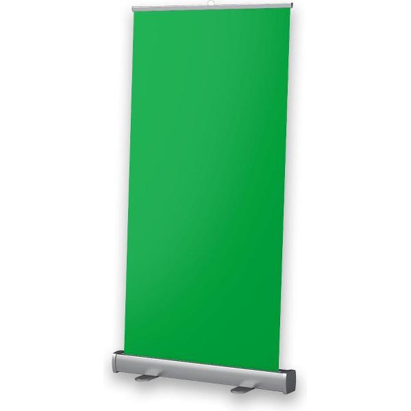 Luxe Green screen - Roll-up banner - Achtergronddoek - Achtergrondsysteem – Green screen set - 100x200 cm