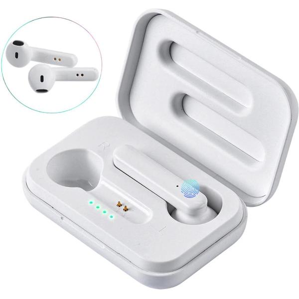 DrPhone SkyBuds - Volledig Draadloze Oordopjes - Bluetooth 5.0 - HD Stereo Geluid - Oplaadcase - Handsfree Bellen - Wit
