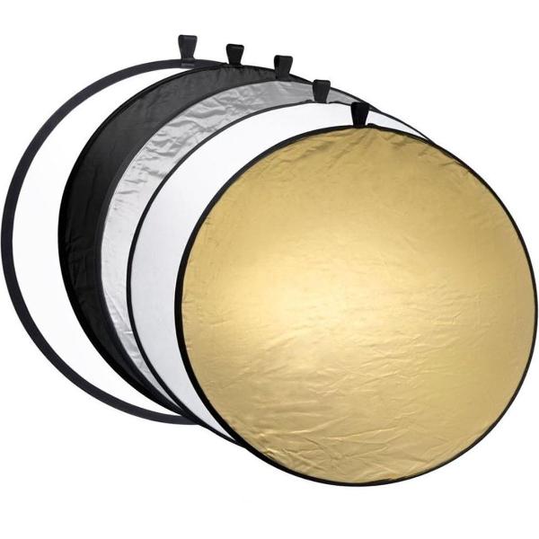 WiseGoods Reflectiescherm Fotografie Set - Reflectiefolie Inklapbaar - Reflectiefilter - Fotocamera Accessoires - Set van 5