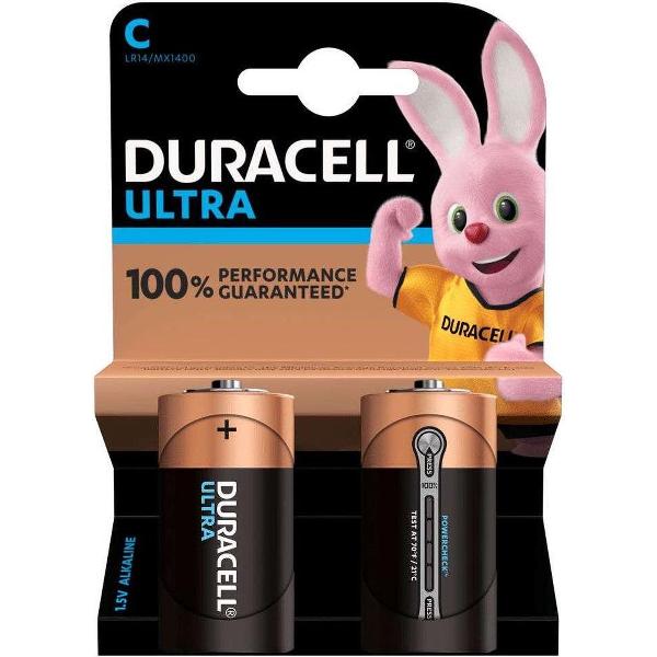 Duracell - Ultra alkaline C-batterijen - 2 stuks