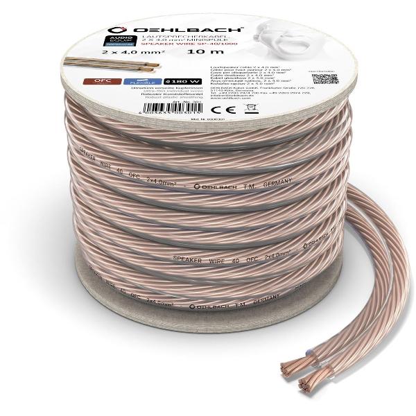 Oehlbach 301 Luidsprekerkabel 2 x 4.00 mm² Transparant 10 m