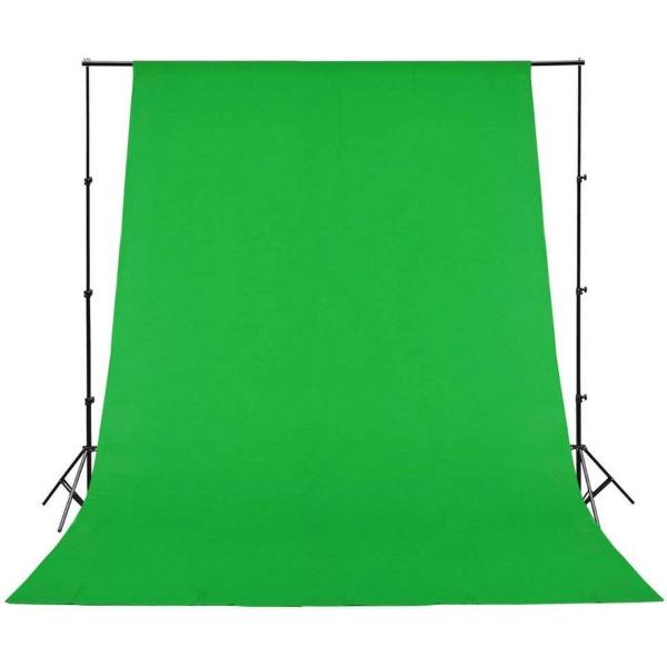 Green Screen 200 x 160 cm - Achtergronddoek - Opvouwbaar - Voor Fotostudio of Video-opname - Niet Gewoven - Exclusief Statief