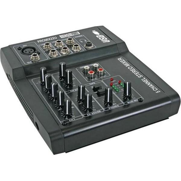 Velleman PROMIX22U 5 kanaals - USB 2.0 - 20000 Hz mengpaneel