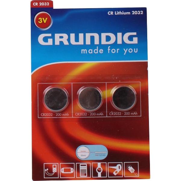 Grundig Knoopcelbatterijen Cr2032 3 Stuks