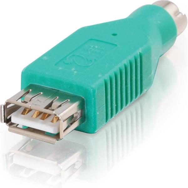 C2G USB - PS/2 Adapter USB PS/2 Groen kabeladapter/verloopstukje