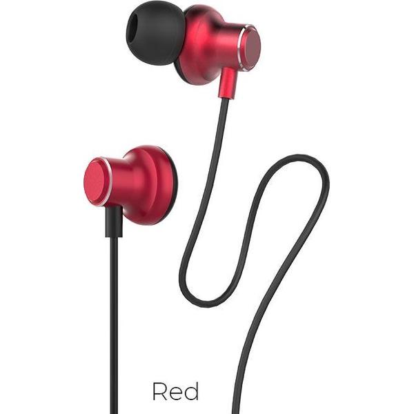 Hoco - in ear oordopjes - Oortjes met draad en microfoon - Rood
