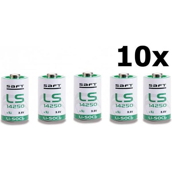 10 Stuks - SAFT LS14250 / 1/2AA Lithium batterij 3.6V