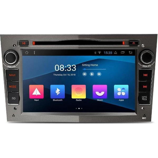 Autoradio met navigatie - 7” Opel Astra Corsa Zafira Vectra Vivaro, Canbus, GPS, Wifi, Mirror link, OBD2, Bluetooth - grijs
