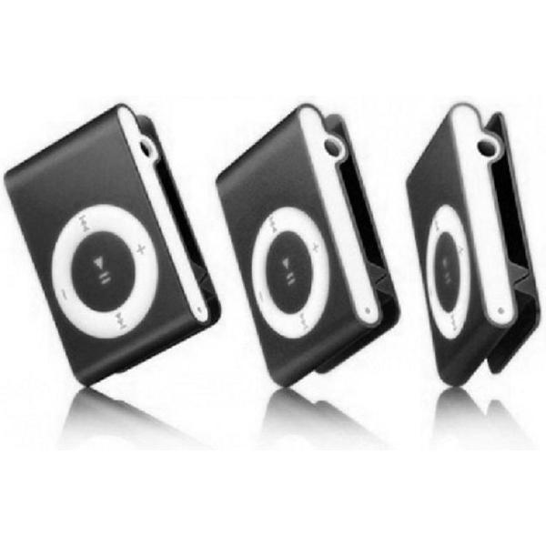 Mini MP3 speler met in-ear koptelefoon Zwart