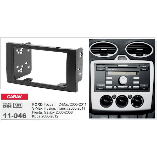 2-DIN FORD Focus II, C-Max 2005-2011; S-Max, Fusion, Transit 2006-2011; Fiesta, Galaxy 2006-2008; Kuga 2008-2012 inbouwpaneel Audiovolt 11-046