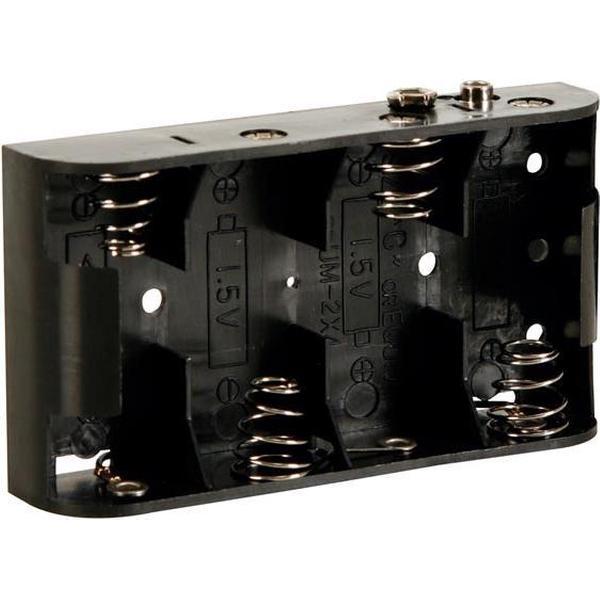 Batterijhouder Voor 4 X C-Cel (Voor Batterijclips)