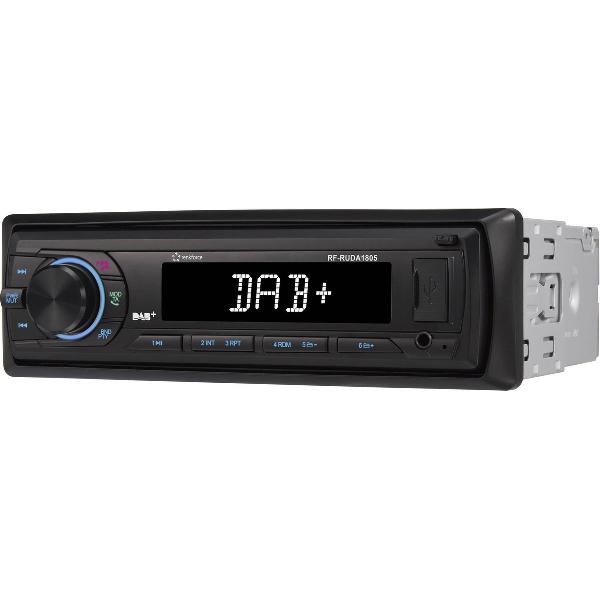 Renkforce RUDAB-1805 Autoradio enkel DIN DAB+ tuner, Incl. DAB-antenne, Bluetooth handsfree