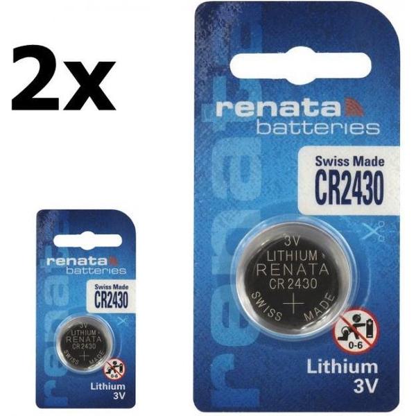 2 Stuks Renata CR2430 3v lithium knoopcelbatterij