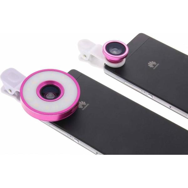 Roze 6 in 1 LED Multi-lens set