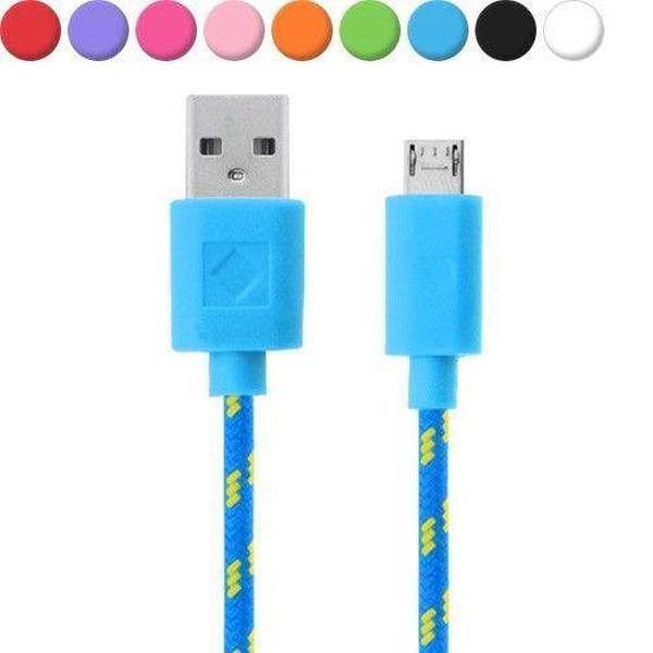 Hofftech 2 meter Nylon Micro USB Kabel - Samsung, LG, HTC, Nokia