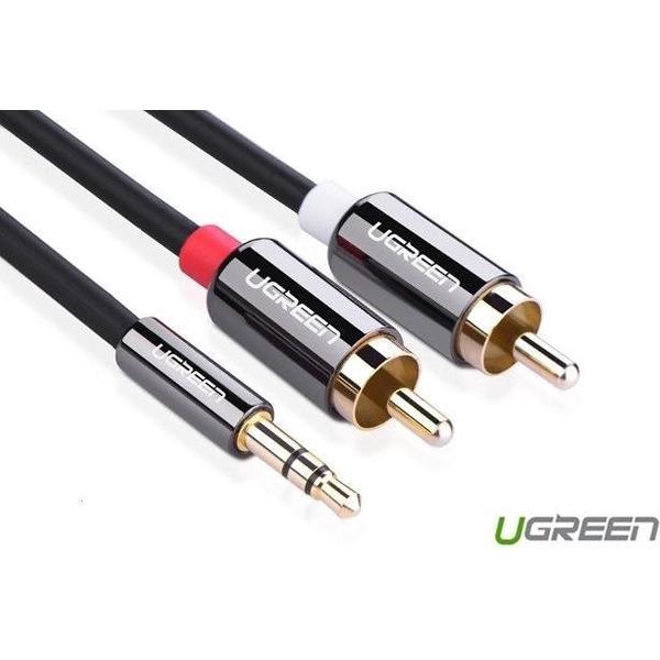 3.5mm Jack male to 2RCA male cable metal connector 1M