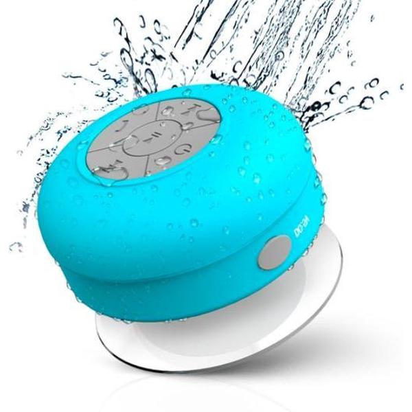 Waterdichte Bluetooth Speaker met Zuignap – Waterproof Badkamer / Douche Speaker Blauw