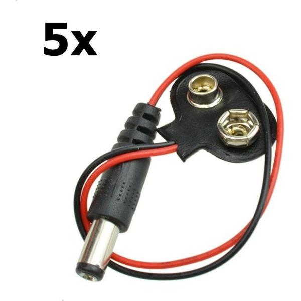 5 Stuks 9V Batterij clip met DC jack voor Arduino