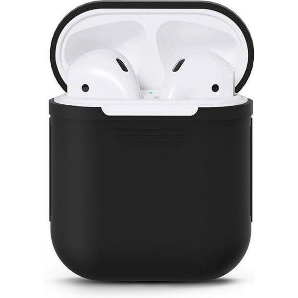 KELERINO. Siliconen hoesje voor Apple Airpods 1 & 2 - Softcase - Zwart