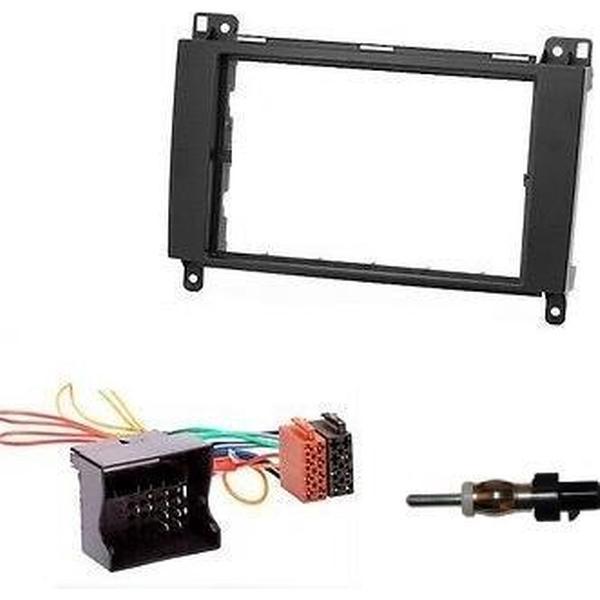 Mercedes vito sprinter 2-din inbouwframe met kabel en antenne kit frame autoradio