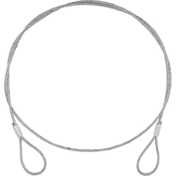 EUROLITE Steel Rope (FC) 900x4mm Zilver metout quick link