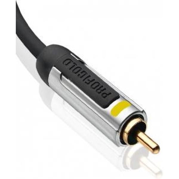 Profigold PROV5001 composiet videokabels 1 m RCA Zwart, Zilver