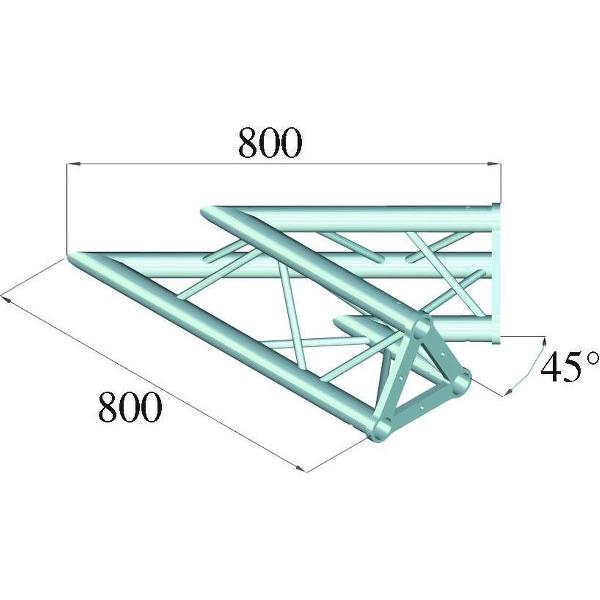 ALUTRUSS TRISYSTEM PAC-19 corner 2-way 45°