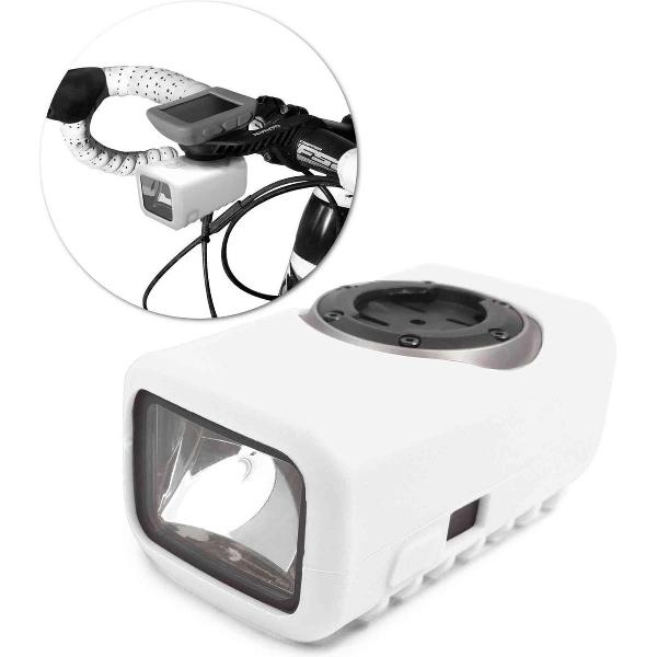 Tuff-Luv Silicone Gel bescherm hoes voor Garmin Varia Light- Wit