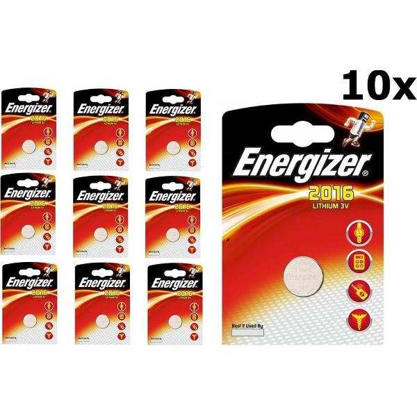 10 Stuks - Energizer CR2016 Professional Electronics 3V 90mAh Lithium knoopcel