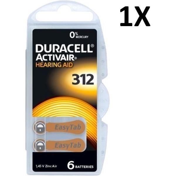 Duracell 312 ActivAir Hoorbatterijen - Bruin - 1x - 6 Stuks