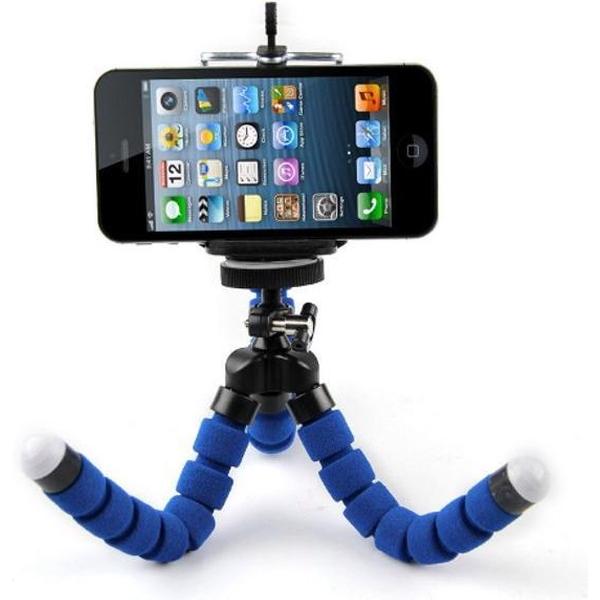 Octopus Mini Tripod - Blauw - Statief en Houder - Smartphone - Action Camera - Universeel Afstelbaar
