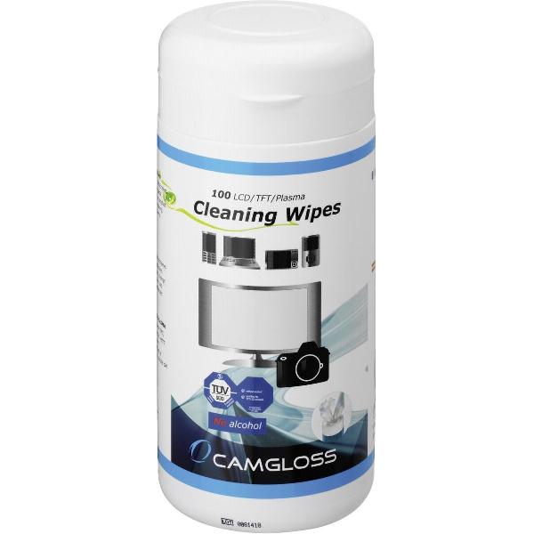 Camgloss reinigingsdoekjes100 St in verdeeldoos TFT/LCD