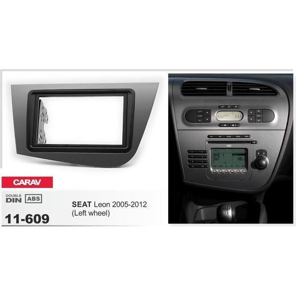 2-DIN SEAT Leon 2005-2012 (Left wheel) afdeklijst / installatiekit Audiovolt 11-609