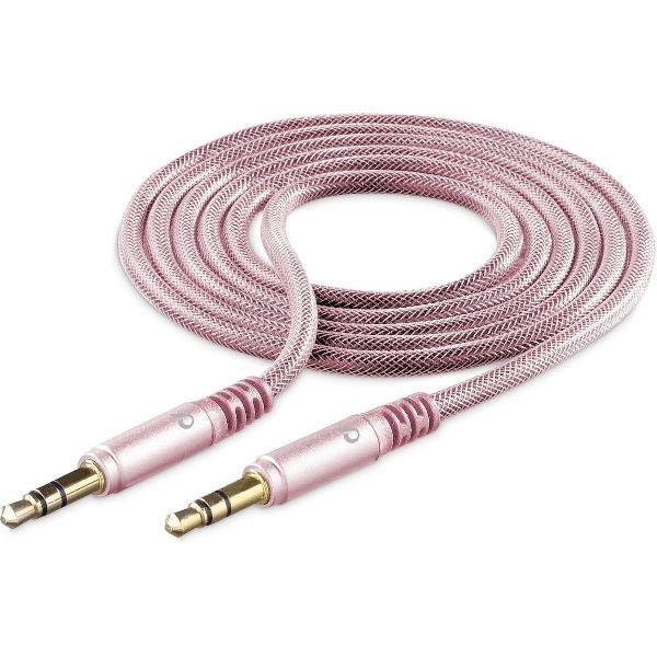 Cellularline LAAUXMUSICP 1m 3.5mm 3.5mm Roze audio kabel