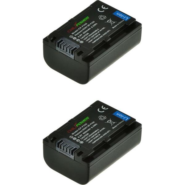 ChiliPower NP-FV50, NP-FV30, NP-FV40 950mAh accu - 2 stuks verpakking