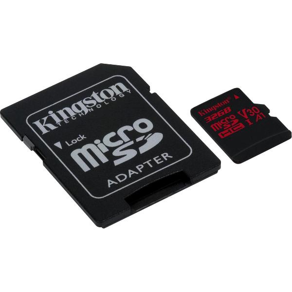 Kingston Technology Canvas React flashgeheugen 32 GB MicroSDHC Klasse 10 UHS-I