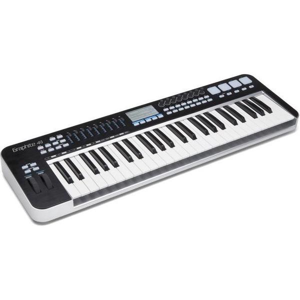 Samson Graphite 49 MIDI toetsenbord 49 toetsen Zwart, Wit USB