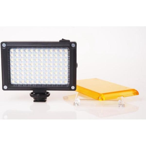 Dimbaar LED Video & Foto Film Lamp - Wit & Geel licht filter- 96 LEDs!