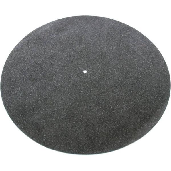 Tonar Zwart leder draaitafel mat