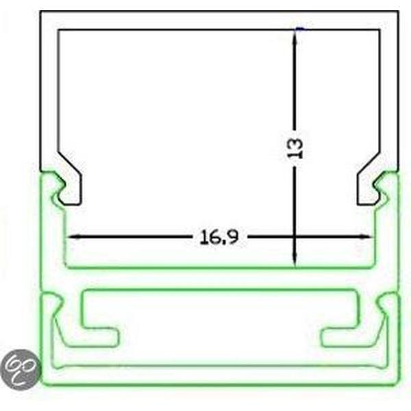 LED Profiel SQUARE aluminium 7mm (per meter)