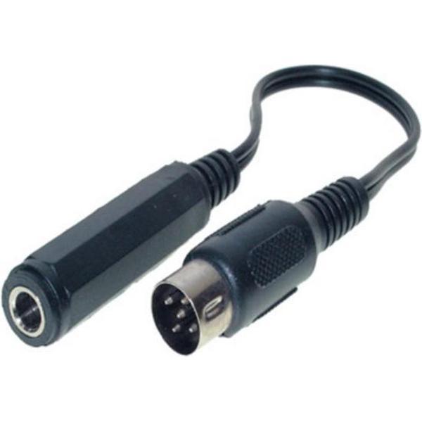 S-Impuls Adapter kabel 6,35mm Jack vrouwelijk - DIN 5-pins dobbelsteen mannelijk - 0,20 meter