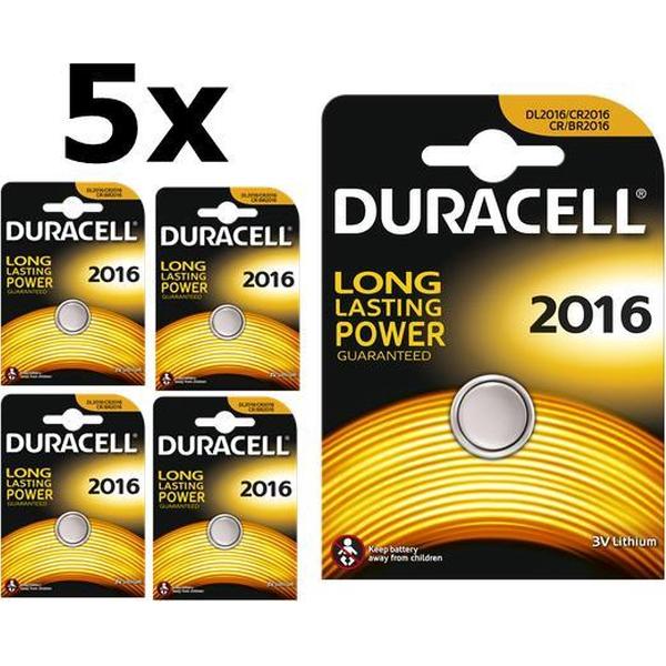 5 Stuks - Duracell CR2016 Professional Electronics 3V 90mAh Lithium knoopcel