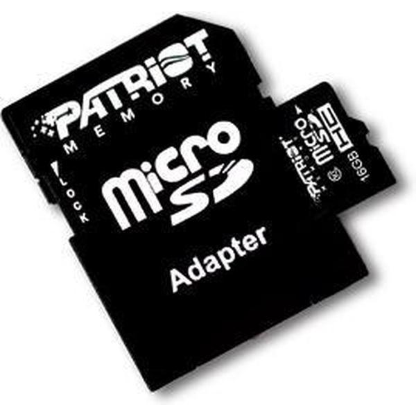 Patriot Memory Flash Card 16GB 16GB MicroSDHC flashgeheugen