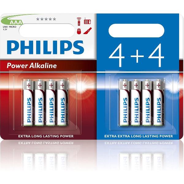 Philips Power Alkaline Batterij LR03P8BP/10