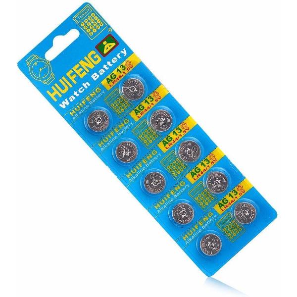 Knoopcel batterij G13 / AG13 / L1154 / LR44 / 157 / A76 1.5V 10 stuks
